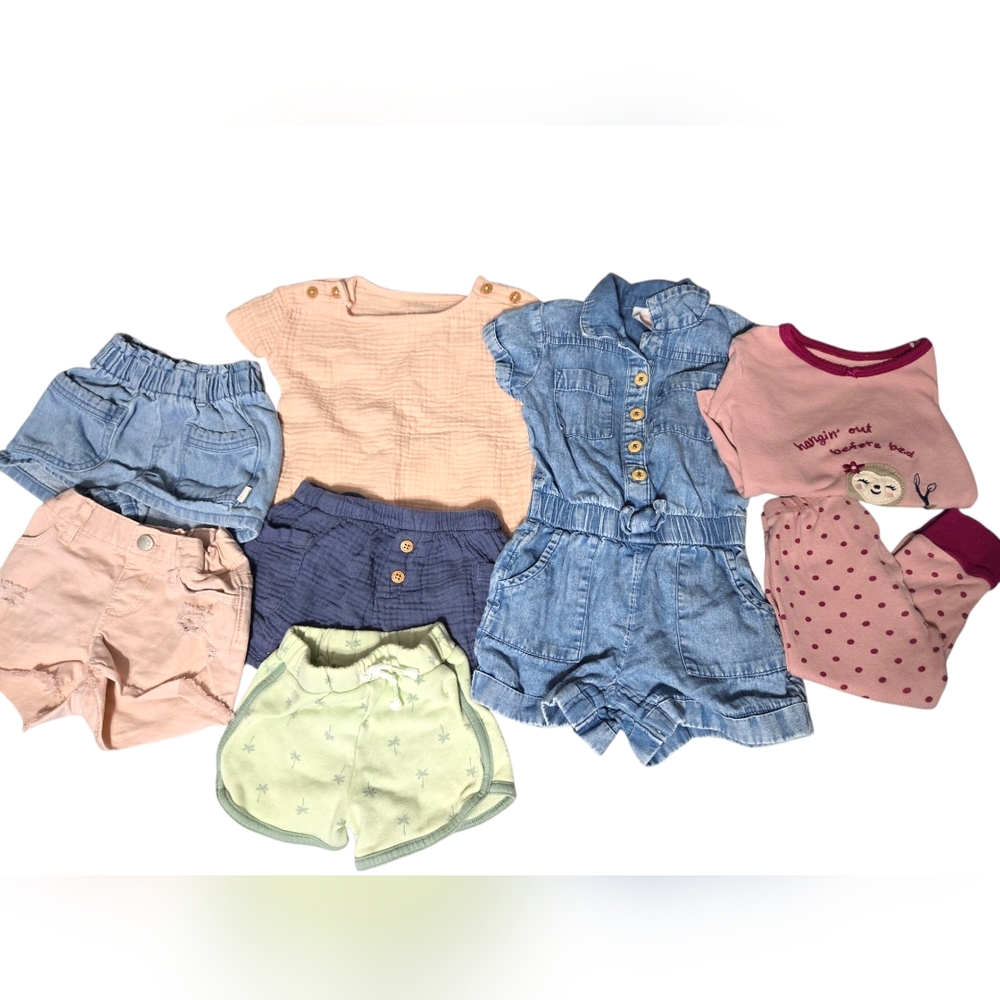 Baby Girl 8 Piece Bundle Size 12 Months